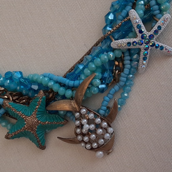 Betsey Johnson collar necklace. Oceanic theme. - Picture 2 of 3